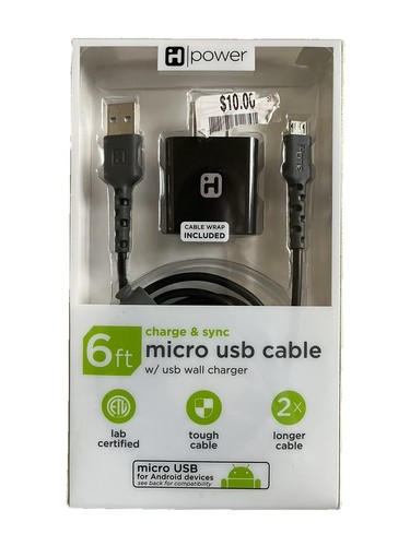 Cavo Micro USB 10FT Caricatore Rapido Rapido Sincronizzazione - Foto 7