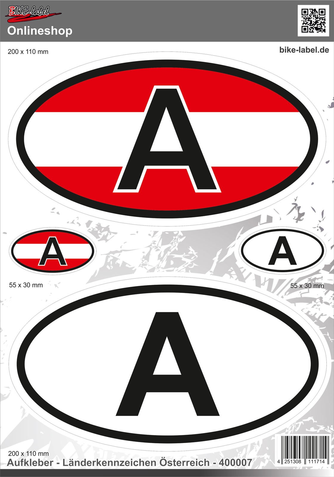 100mm Aufkleber Österreich Flagge Aufkleber 100mm - 2 Stück Vinyl