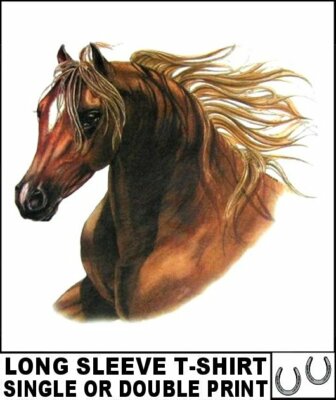 BEAUTIFUL EQUESTRIAN ARABIAN ARAB HORSE ART SHOW STYLE HORSE T-SHIRT WS319