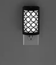Set Of 2 Touch to Dim Dimmable Soft White LED Night Light Black NEW 