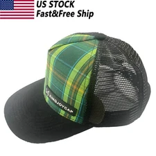 Trucker Hat Mesh Green Baseball Cap Snapback Adjustable Men Sport Cap