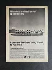 Vintage 1966 Mobile Motor Oil Goldenrod Bonneville Full Page Original Ad - 323