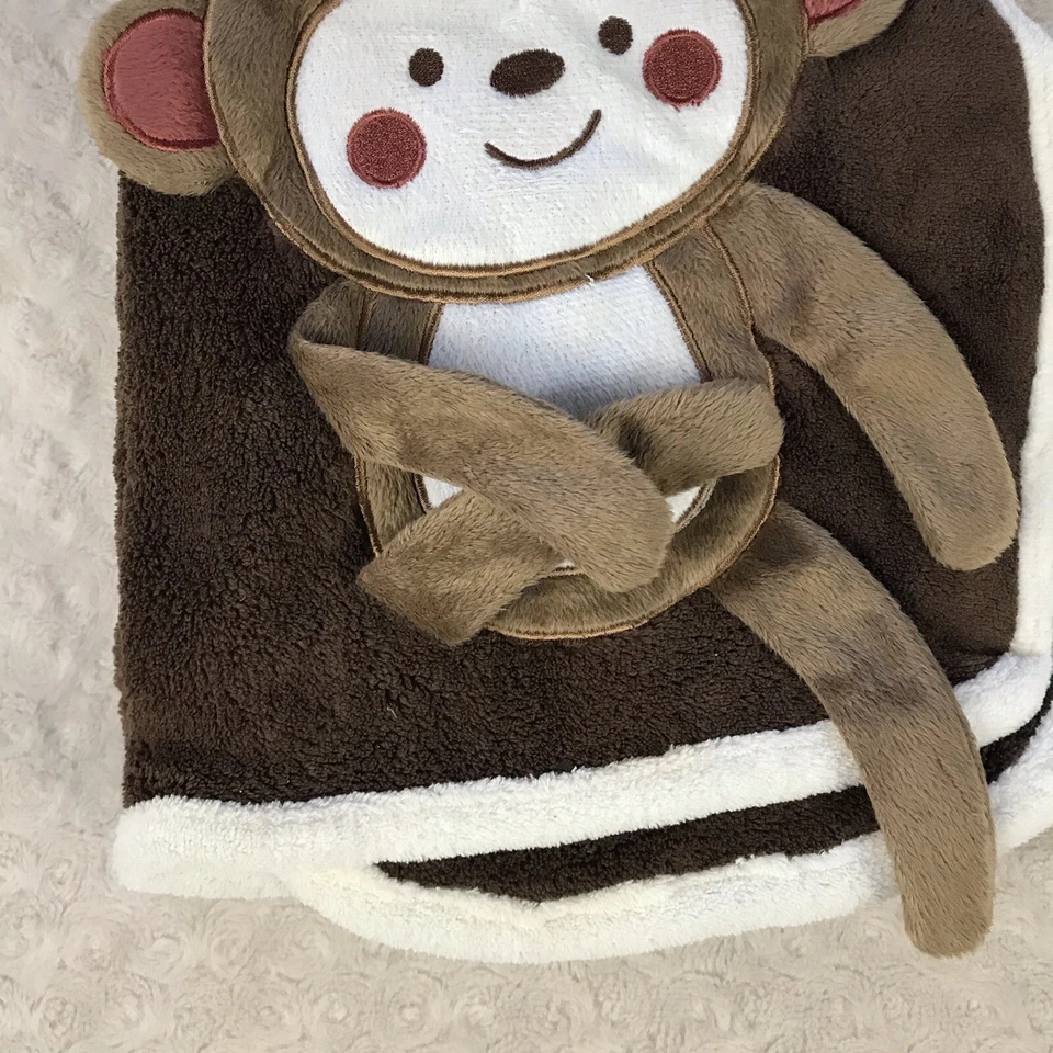 Babies R Us Mono Baby Manta Marrón Crema Off White Floppy Brazos Piernas NUEVO Foto 2 de 4