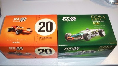 slotcar 1:32 SCX Vintage, McLaren 1969, BRM 1964, analog, limited + 4x PU Reifen