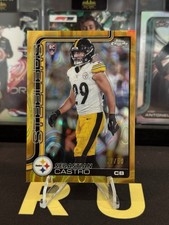 Topps Chrome Football Sebastian Castro #370 RC Gold Lava Refractor /50 Steelers