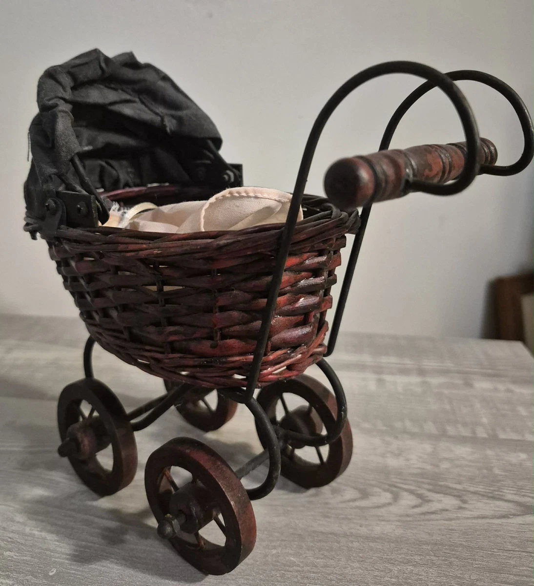 ラタン　バギー　アンティーク　Wicker ウィッカー Wicker Baby Carriage for sale | eBay