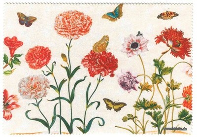FRIDOLIN Microfaser - Brillenputztuch Flower MARIA SIBYLLA MERIAN 12,5 x 17,5 cm