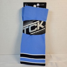 TCK Performance Baseball Football Knee High Socks Light Blue White Navy ProDRI