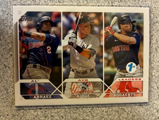 AL AVG Leaders 2023 Topps Series 1 Aaron Judge Luis Arraez Xander Bogaerts #289