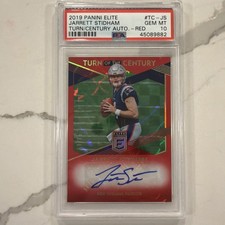 2019 Panini Elite Jarrett Stidham Turn of the Century Red /75 PSA 10 AUTO POP 1