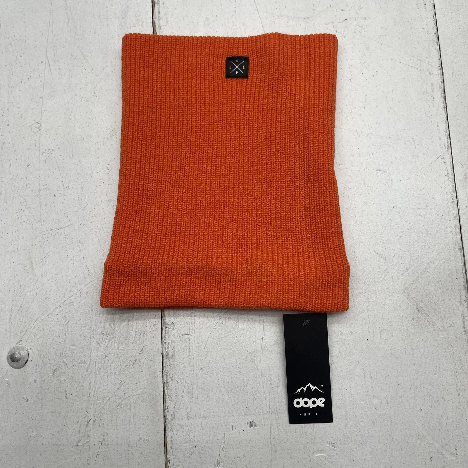 Dope Neck Gaiter Scarf Mens One Size Orange 2X UP Knitted Ski Snowboard Winter
