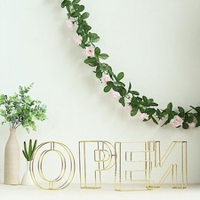 8" tall 3D Metal Wire Letters Signs Wedding Party Decorations Backdrop Supplies