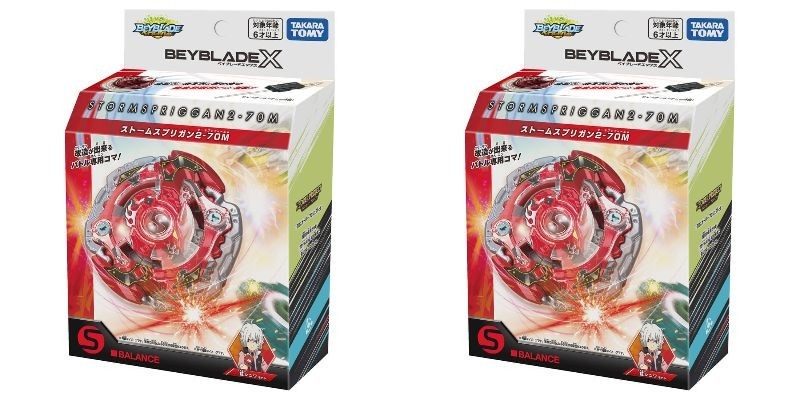 Set of 2 Takara Tomy Beyblade X BX-00 Starter Storm Spriggan 2-70M