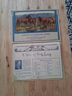 1940 CANYON CITY BOTTLING WORKS Calendar orig original complete advertising - Image 1 of 3
