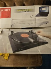 ION Profile Pro USB Turntable Black 33/45RPM USB Output Stereo RCA