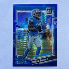 2023 Panini Donruss Optic - Rated Rookie Brian Branch #233 Blue Hyper Prizm (RC)