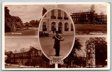 Vintage Ripon Multi-View Postcard Featuring Horn Blower & Landmarks B205