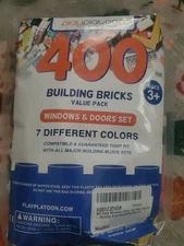 400 Piece Play Platoon Windows/Doors/Roof Tops Building Brick Play Kit Lego 