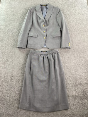 Vintage Brooks Brothers Suit Skirt Blazer Women's 12 Golden