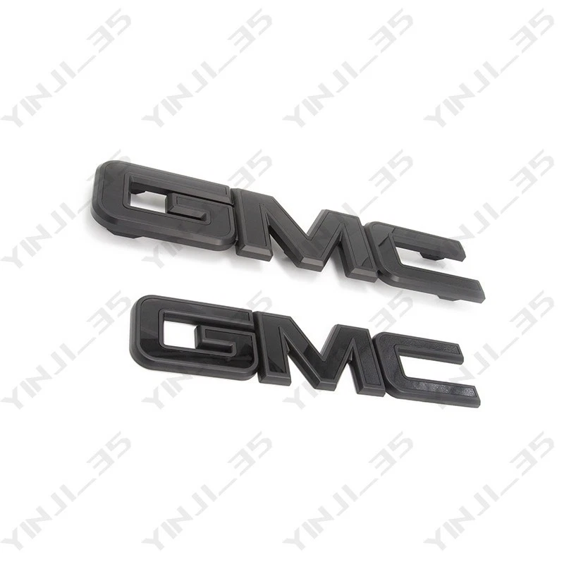 Emblema de puerta trasera de rejilla GM TODO negro para GMC Sierra 1500 2500HD 3500HD 2015-19 Foto 3 de 4