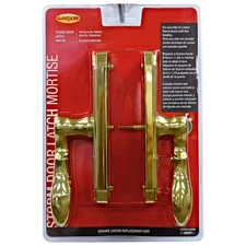 Larson M2 Mortise Brass Handle Set with Keyed Deadbolt for Storm Doors