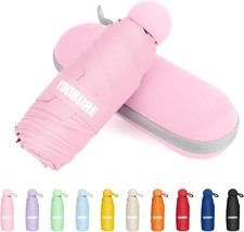 Sombrilla Portatil Compacta Para Lluvia Y Sol Con Funda Para Bolso Y Mochila