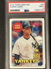 2018 Topps Heritage - Aaron Judge #25 Bat on Shoulder PSA9 E24