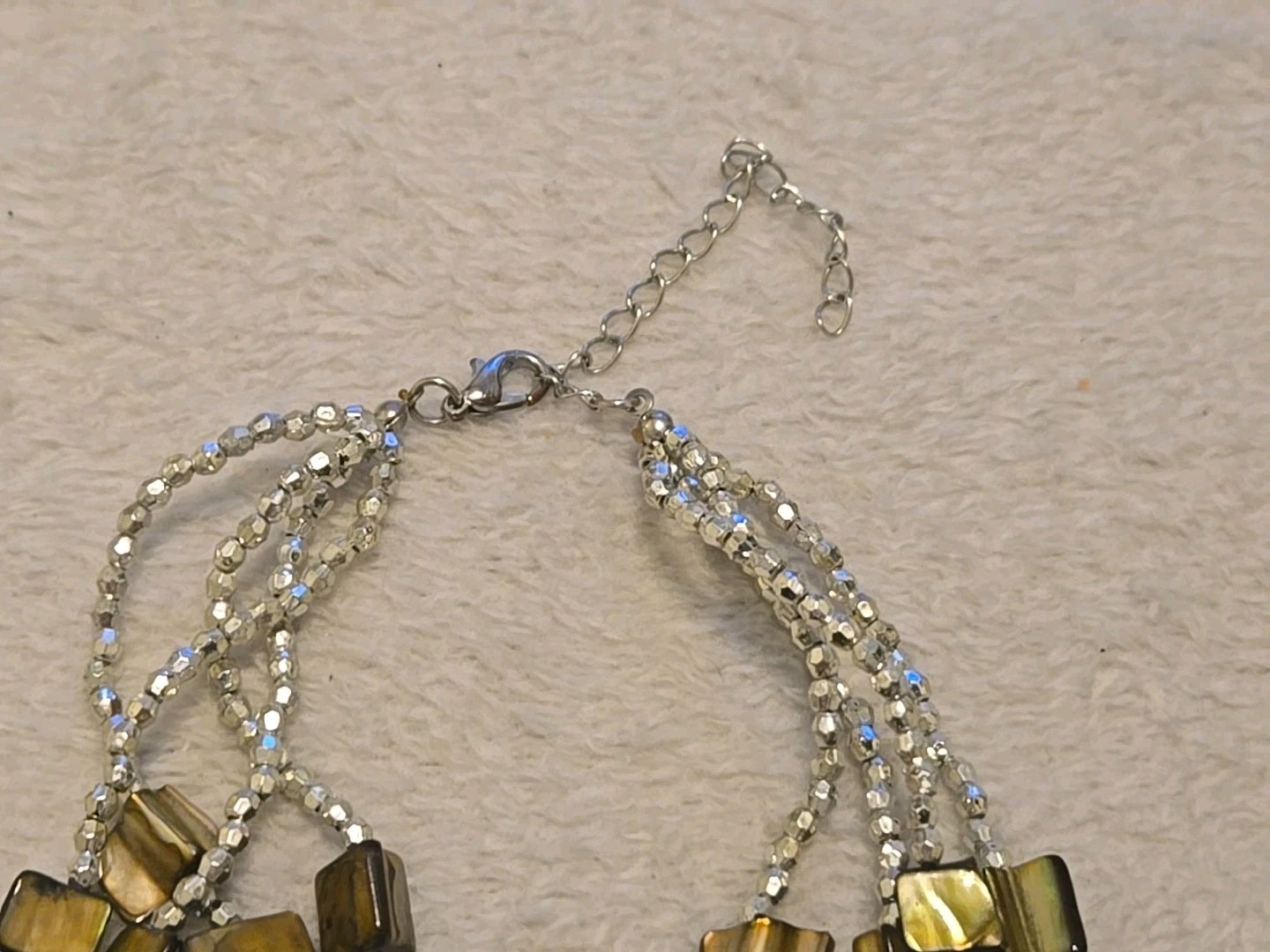 Multi-Strand Brown Shell Necklace - image 4