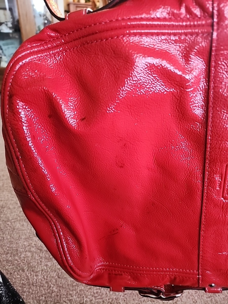 Y2k 2000s Cherry Red Coach Shoulder Bag A0993-12735 Genuine