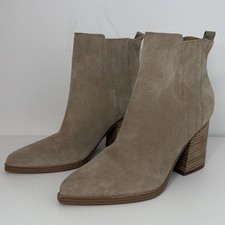MARC FISHER Oshay Womens Size 9 Pointed Toe Boots Tan Beige Western Vibe Booties
