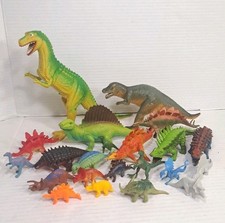 Lot of 20 Plastic Dinosaur Toys Vintage Modern Mixed Figures Imperial Jurassic
