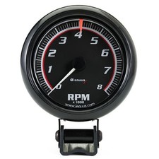 Equus E6088 6000 Series 3-38 Inch Black Tachometer 8000 Rpm