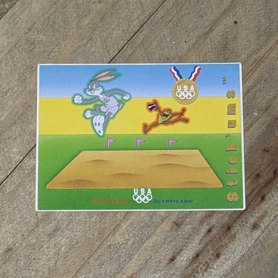 1996 Upper Deck Olympicard Sticker Looney Tunes #55 Long Jump Stick Ums