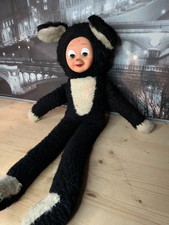 DDR Plüschtier Gummigesicht Spielzeug DDR Schlafaugen 80cm Fundzustand 