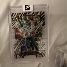 2024 Select Zebra Prizm Die-Cut Breece Hall Rookie New York Jets Football Card