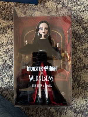 Brand New Monster High × Wednesday Morticia Addams Doll In Hand Ready To Ship