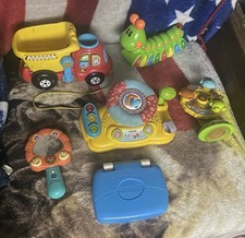 Lot - 6 VTEC Talking/Music Electronic Toddler Toys Ferris Wheel, Laptop 4 More