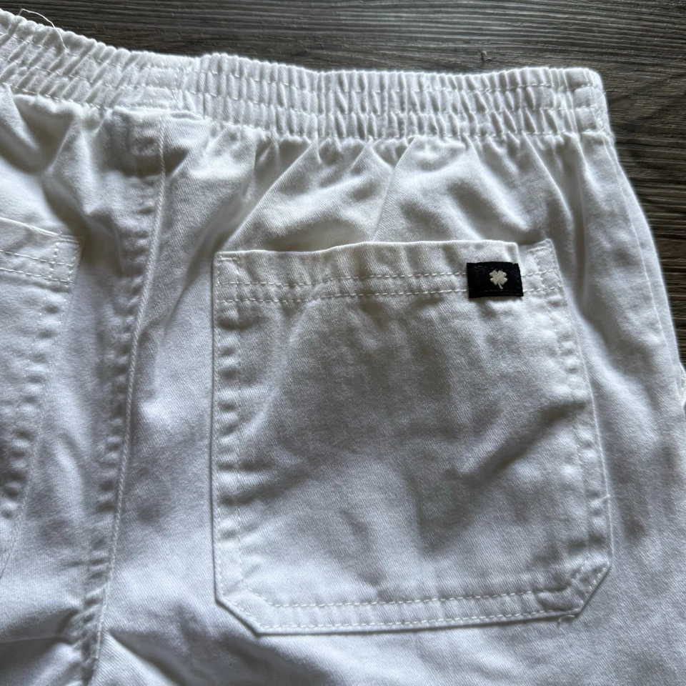 Pantalones Cortos Lucky Brand Niños Jóvenes Talla 7 Cintura Elástica Blancos Ropa Escolar Foto 3 de 3