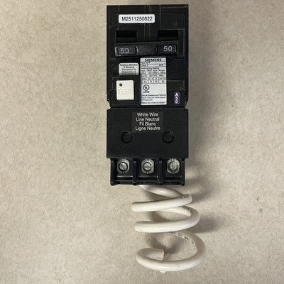 Siemens QF250AP Type QPF 2-Pole 50A Ground Fault Circuit Breaker (GFCI) OPEN BOX