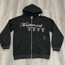 Travis Scott Cactus Jack For Mastermind Skull Zip Up Hoodie L Black