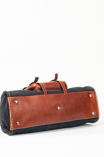 Chloe Edith Navy Canvas & Leather Trim Tote - Afbeelding 5 van 15
