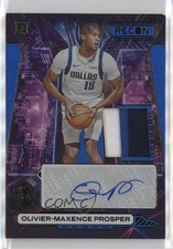 2023-24 Panini Recon Novice Blue 6/49 Olivier-Maxence Prosper Patch Auto n0c