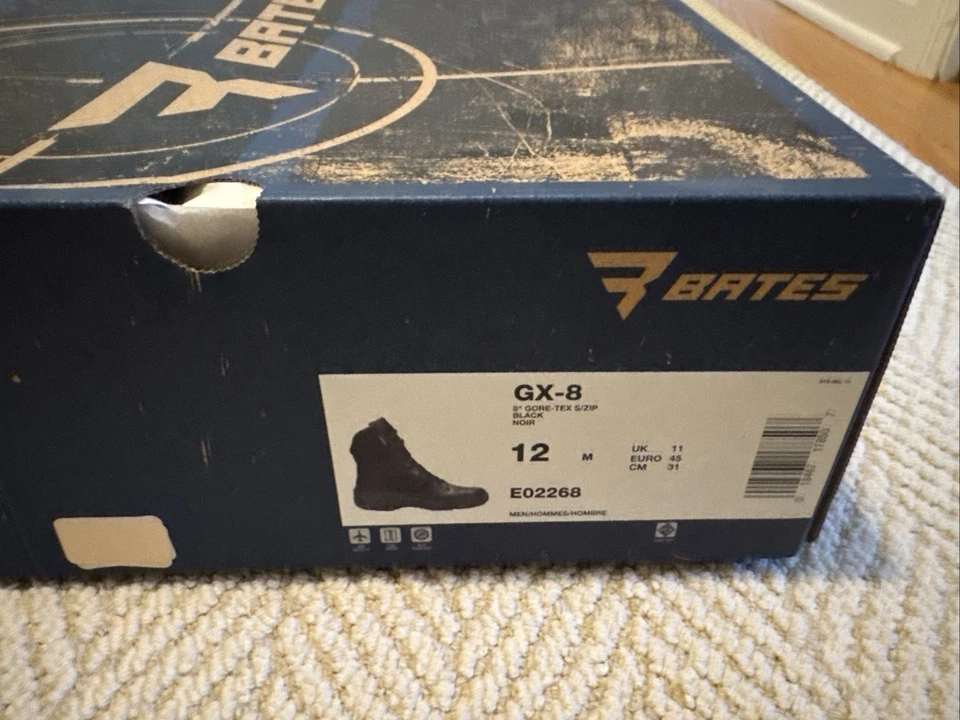 Botas Bates Tactical Sport Negras EE. UU. Para hombres Talla 12 Cremallera Lateral 8 Pulgadas Ligeras Foto 4 de 4