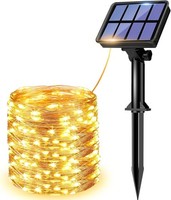 Solar Lichterkette AußEn 12M 120 LED Wasserdicht Kupferdraht 8 Modus Deko