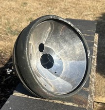 VINTAGE LUCAS 8 INCH MOTORCYCLE HEADLAMP WITH AMMETER AND SWITCH