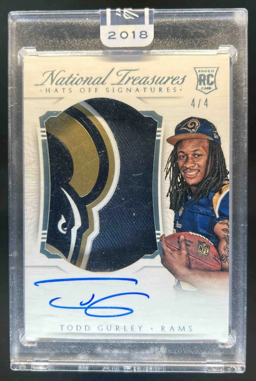 Todd Gurley Panini National Treasures Hats Off Signatures #TG Base