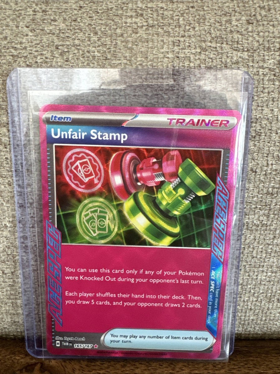 ポケモンカードe ☆マーク Pokémon Twlight Masquerade Unfair Stamp ACE SPEC 165/167 English