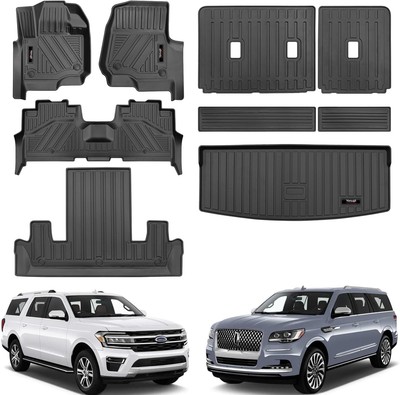 Yonugli Floor Mat for 2018-2024 2025 Ford Expedition/Lincoln Navigator 7 Seater