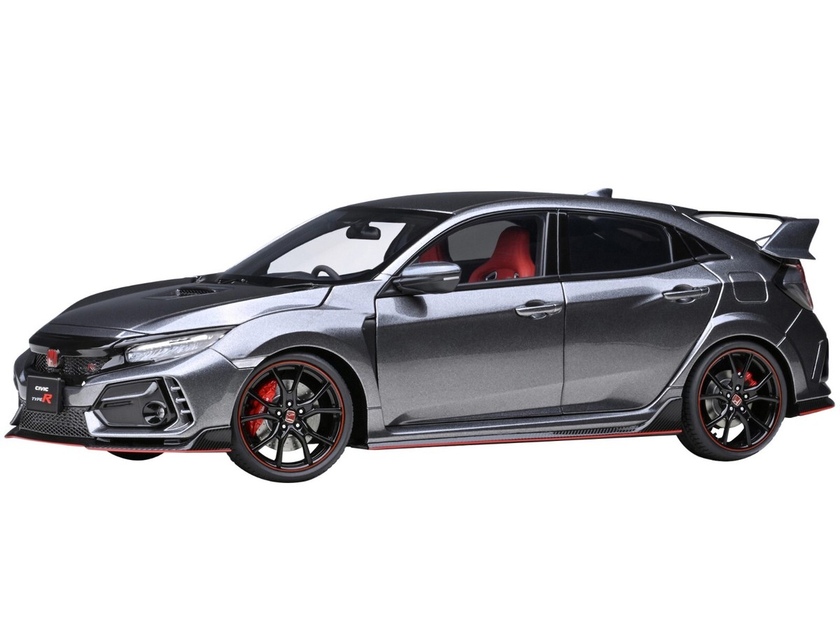 2021 HONDA CIVIC TYPE R (FK8) RHD POLISHED METAL GRAY 1/18 CAR BY