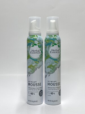 Herbal Essences Set Me Up Mousse Strong Hold Frizz Control 6.8 oz ( Pack of 2)